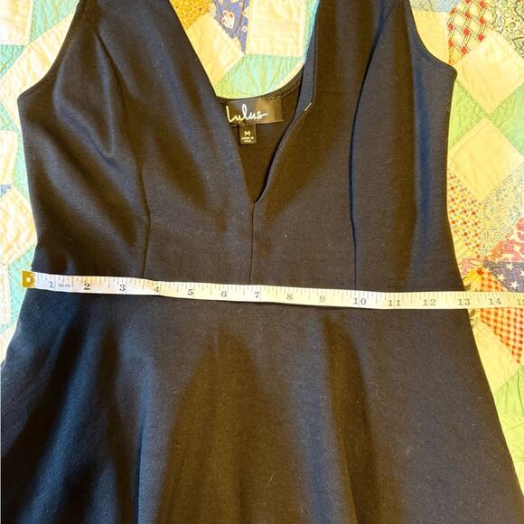 Lulus Skater Mini Dress Black Size M - Picture 7 of 8